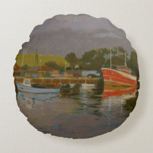 Fisherman's Quay Salcombe 2 Round Cushion