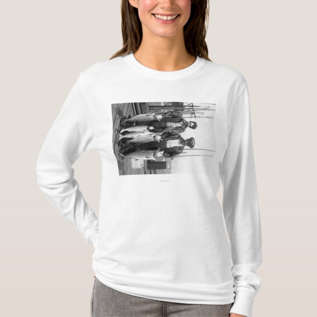 Fishermen and Salmon on Docks, Washington T-Shirt (Front)