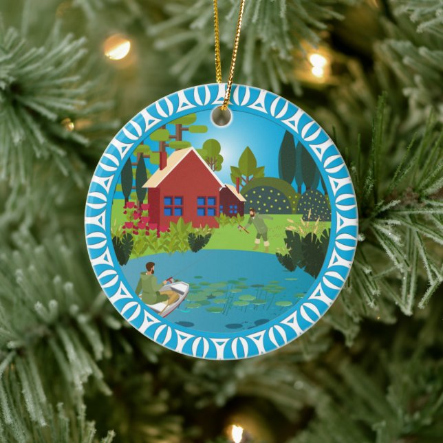 Fishermen Ceramic Tree Decoration (Tree)