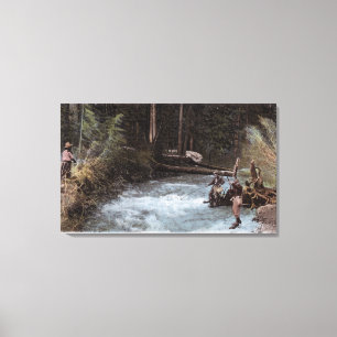 Fishermen Fishing at Commonwealth Creek Canvas Print