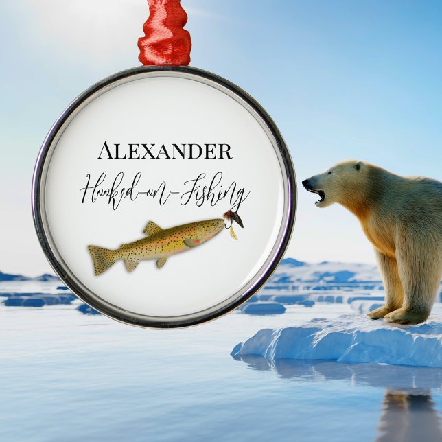 Fishermen Fly Fishing Hat Metal Tree Decoration (Creator Uploaded)