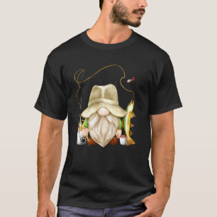 Fishermen Gnomie Xmas Matching Couple Angler Gno T-Shirt