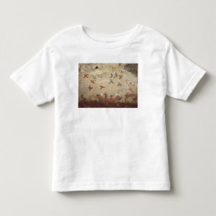 Fishermen in a boat and birds flying toddler T-Shirt