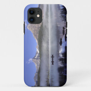 Fishermen in canoe on Waterfowl Lake, Banff iPhone 11 Case