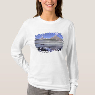 Fishermen in canoe on Waterfowl Lake, Banff T-Shirt