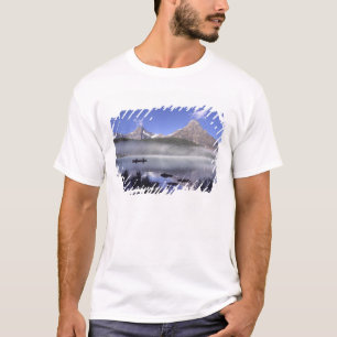 Fishermen in canoe on Waterfowl Lake, Banff T-Shirt