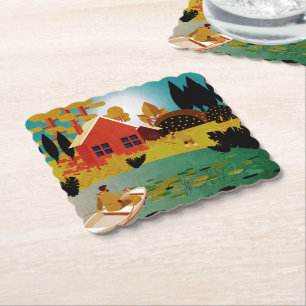 Fishermen  paper coaster