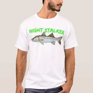 fishermen snook fishing  night stalker t shirt. T-Shirt