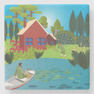 Fishermen Stone Coaster