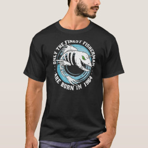 Fishermen Vintage born 1964 Birthday sayings Fish T-Shirt