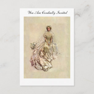 Fisher's 1902 American Girl ~ Beautiful Bride Invitation