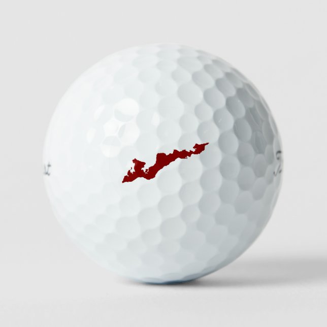 Fishers Island Classic Logo Golf Balls - Red (Front)