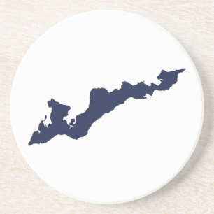 Fishers Island Logo Coaster - Navy