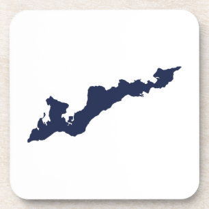 Fishers Island Logo Coasters - Navy