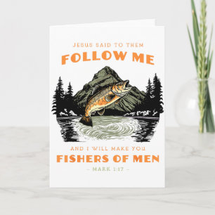 Fishers Of Men Bible Verse For Christian Man  Card