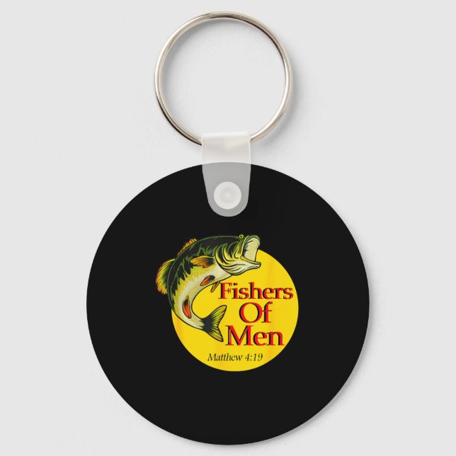 Fishers Of Men Christian Matthew 4-19 Bible Fishin Key Ring (Front)
