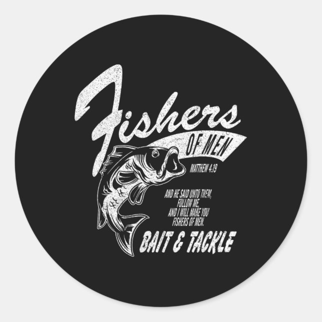 Fishers Of Men Graphic Tee - Inspired  Classic Round Sticker (Front)