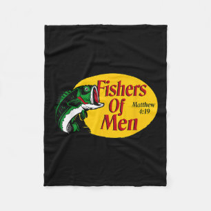 Fishers Of Men Matthew 4-19 Bible Christian Fishin Fleece Blanket