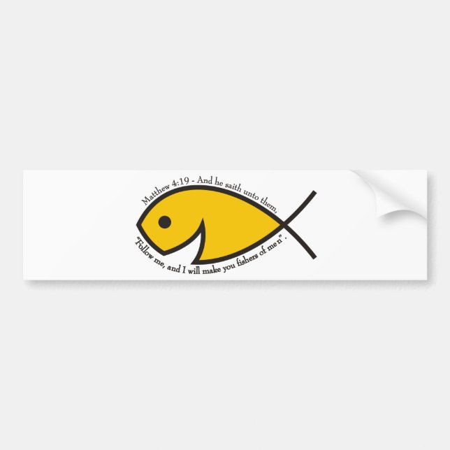 Fishers Of Men - Matthew 4:19 Bumper Sticker (Front)