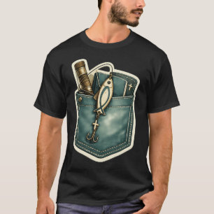 Fishers of Men Pocket Design — Matthew 4:19 Chri T-Shirt