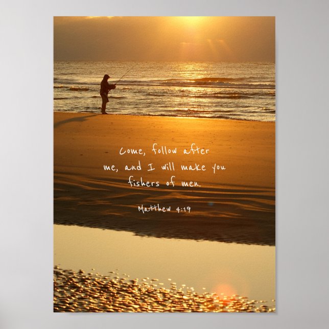Fishers of Men Sunrise Beach Poster Print (Front)