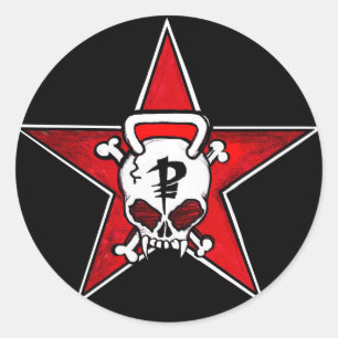 Fishers Red Star Stickers
