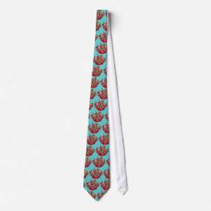 Fishes and Coral Doodle Art Tie