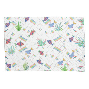 Fishes and Plants in Pond Pillowcase