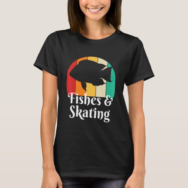 Fishes And Skating T-Shirt (Front)