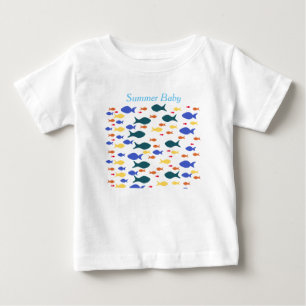 Fishes Baby Fine Jersey T-Shirt, White T-Shirt