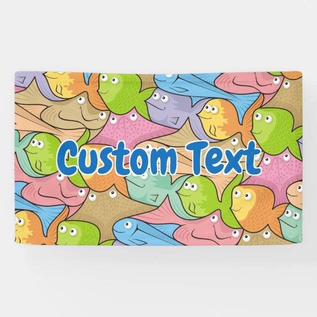 Fishes cartoon banner (Horizontal)