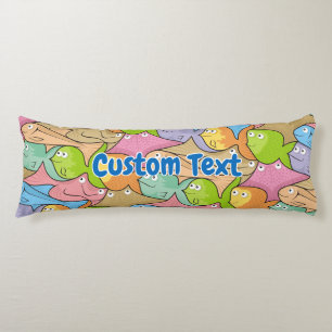 Fishes cartoon body pillow