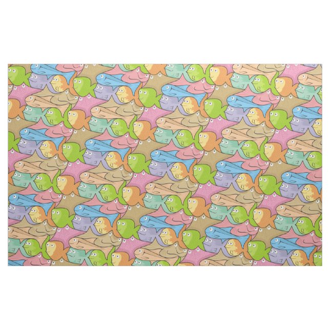 Fishes cartoon fabric (Fat Quarter)