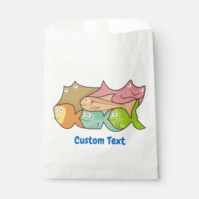 Fishes cartoon favour bag (Front)