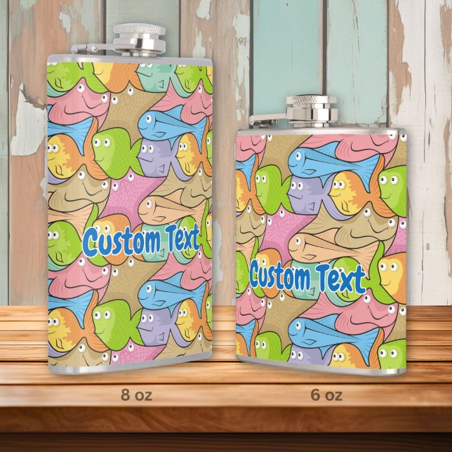 Fishes cartoon hip flask (Creator Uploaded)