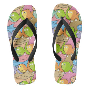 Fishes cartoon jandals