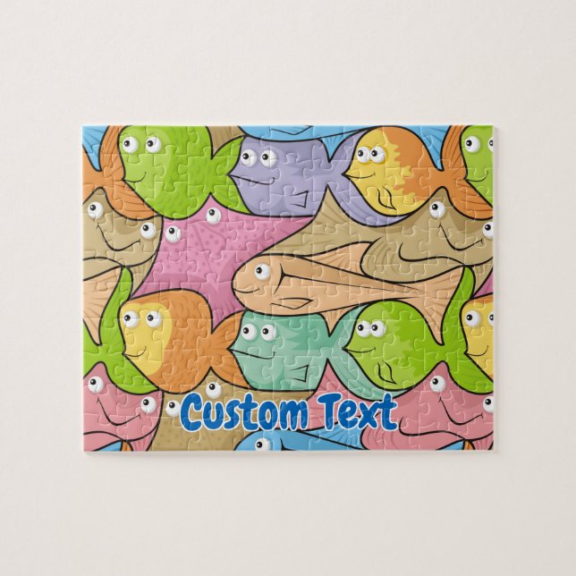 Fishes cartoon jigsaw puzzle (Horizontal)