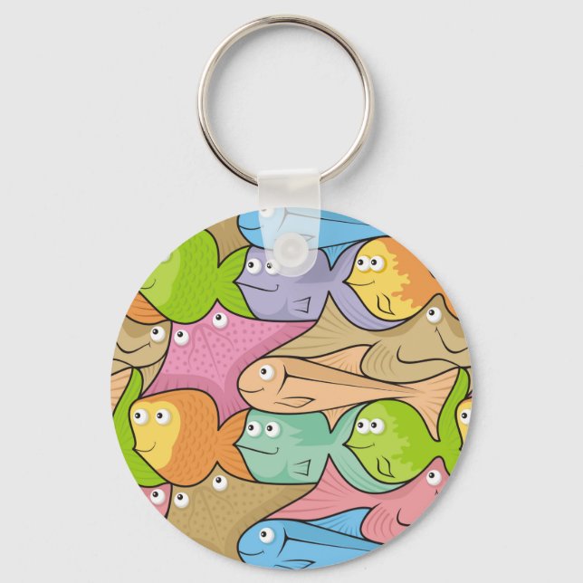 Fishes cartoon key ring (Front)