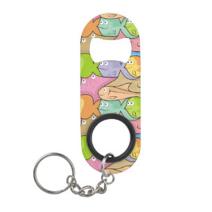 Fishes cartoon keychain bottle opener