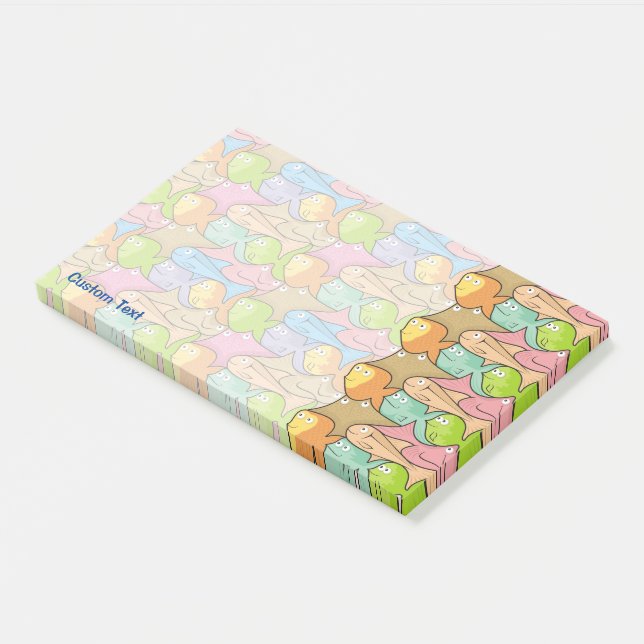 Fishes Cartoon Post-it Notes (Angled)
