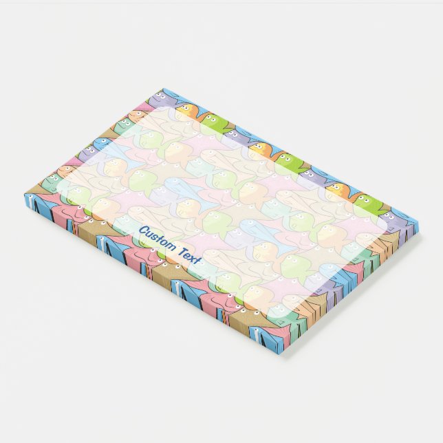 Fishes Cartoon Post-it Notes (Angled)