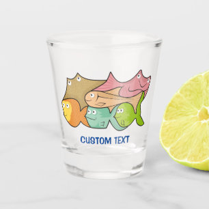 Fishes Cartoon Shot Glass