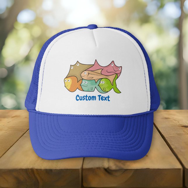 Fishes cartoon trucker hat (Creator Uploaded)
