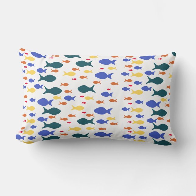 Fishes Lumbar Pillow (Front)