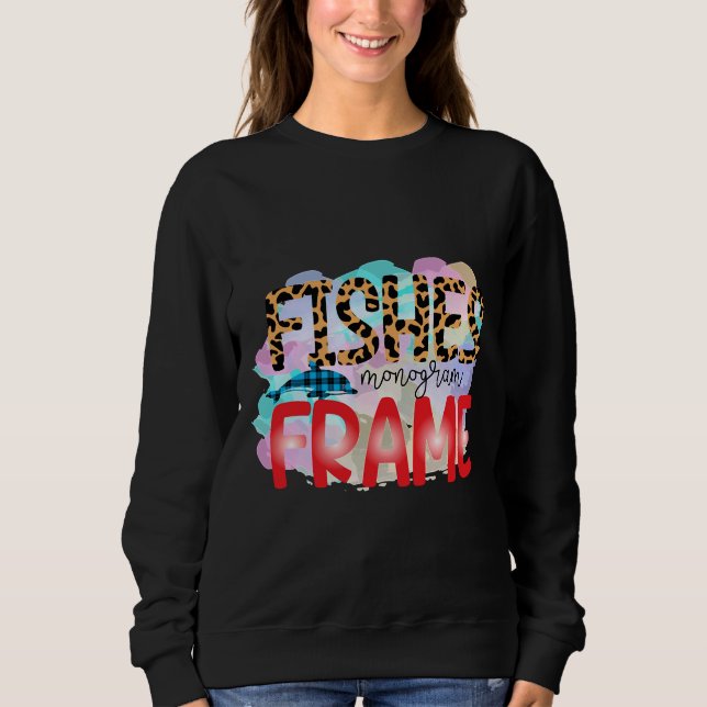 Fishes Monogram Frame Sweatshirt (Front)