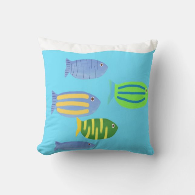 fishes painting cushion (Front)