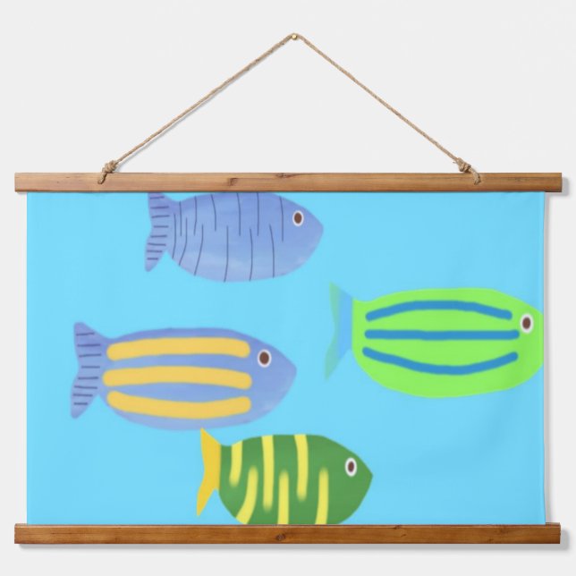 fishes painting hanging tapestry (Front)