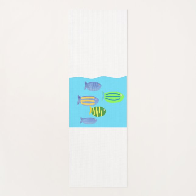fishes painting yoga mat (Front)