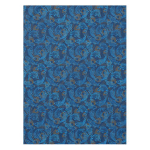 Fishes Pattern 01 Hidden bones.B DRed BG Tablecloth