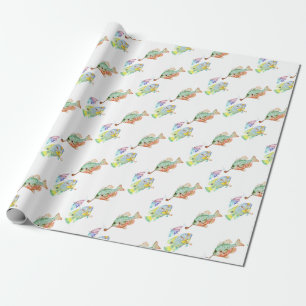 Fishes - Two Fish Art Print of watercolor painting Wrapping Paper